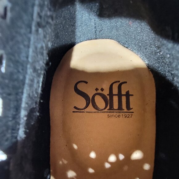 Söfft Brinkley Laser Cut Leather Bootie, BLACK SUEDE, Size 8.5M, NWT - Picture 10 of 16